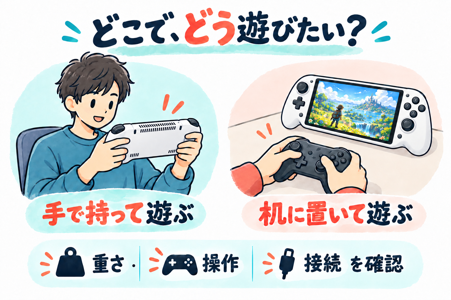 どこで、どう遊びたい？