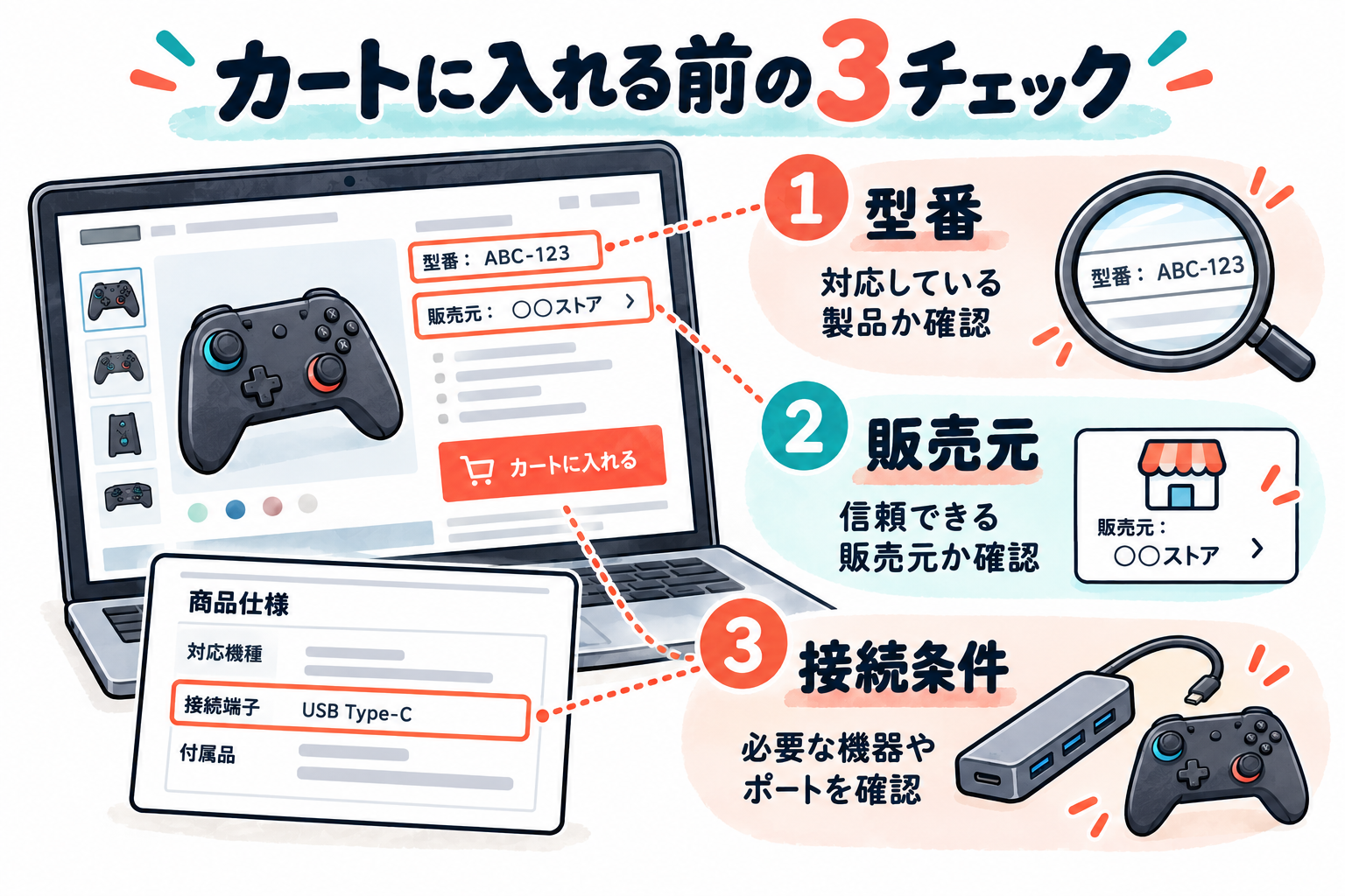 カートに入れる前の3チェック
