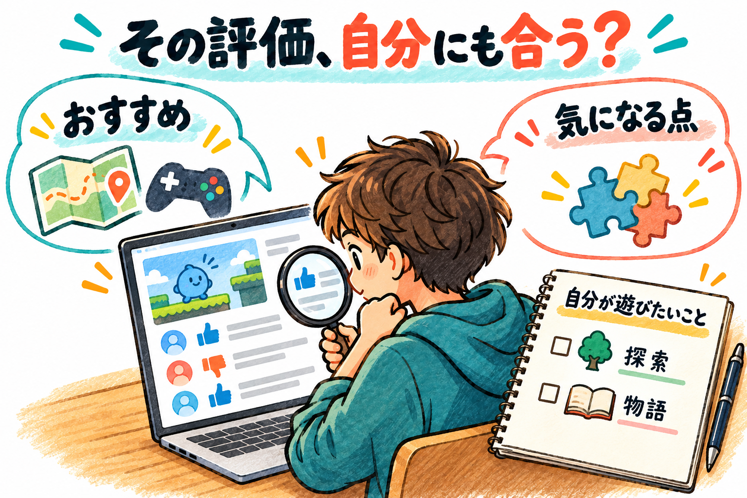 Steamの評価と自分が求める遊びの相性を考える