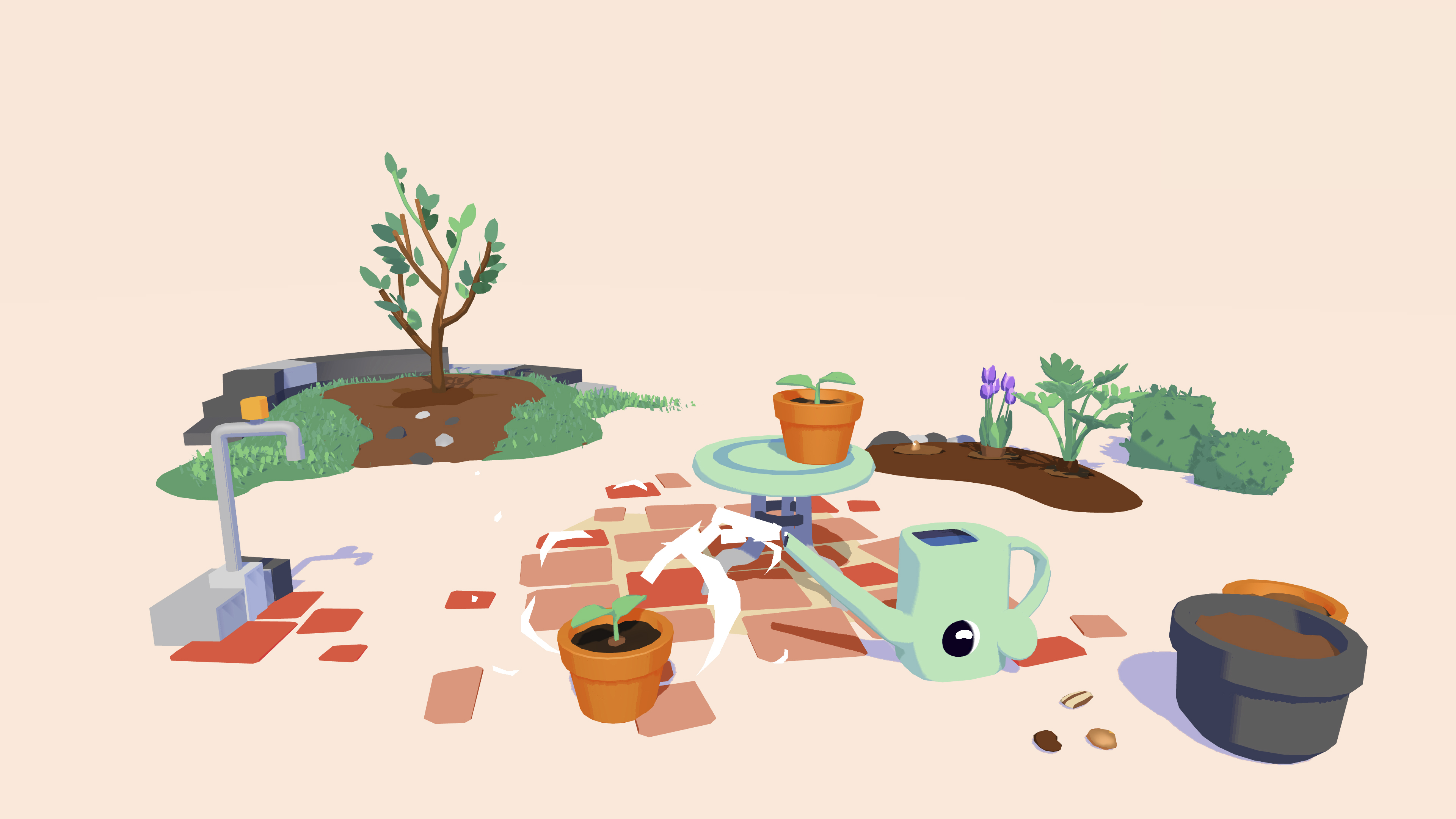ジョウロになれば、植物に水をやれる