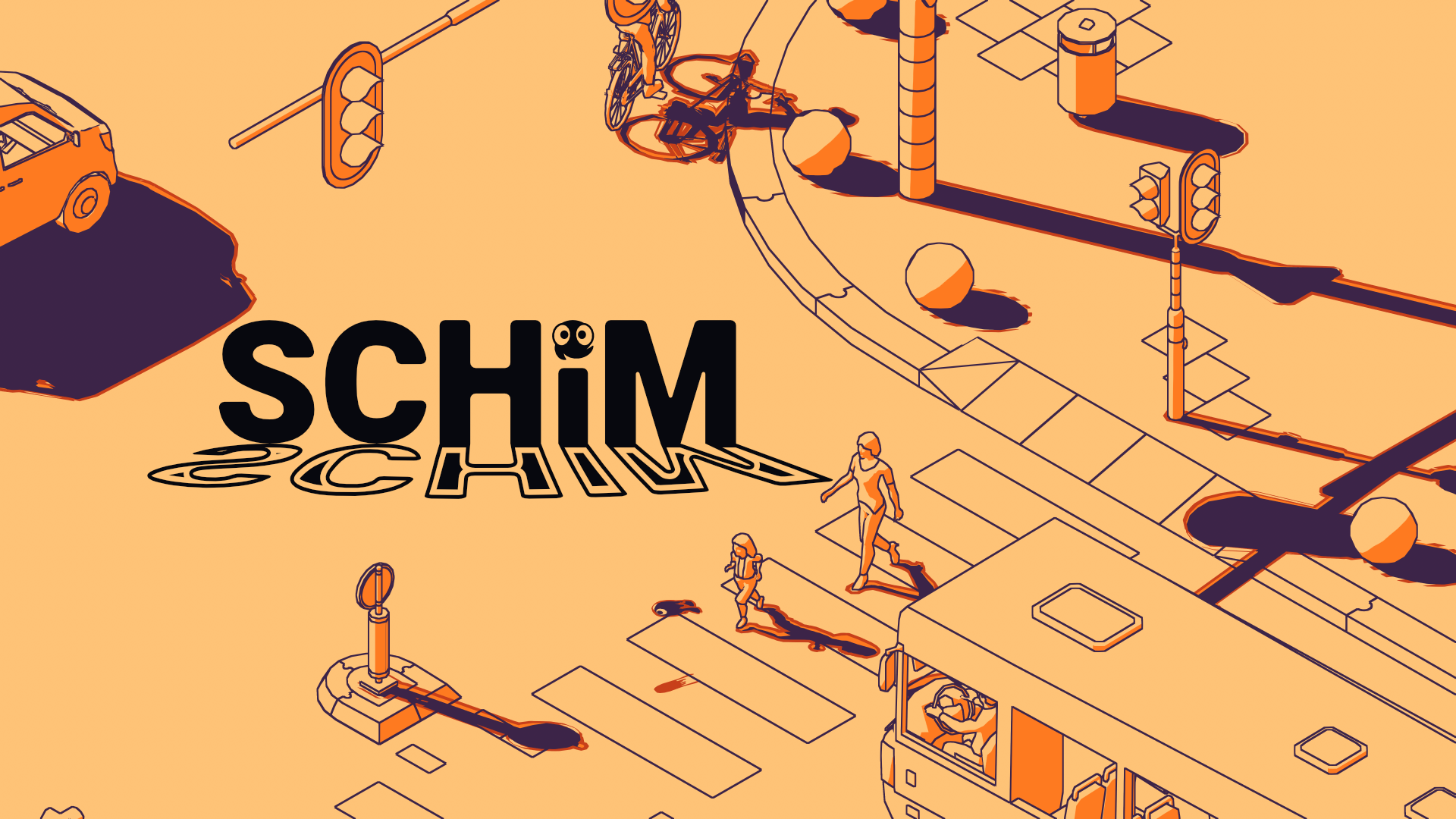 人や物の影を渡って進む『SCHiM - スキム -』の公式キーアート
