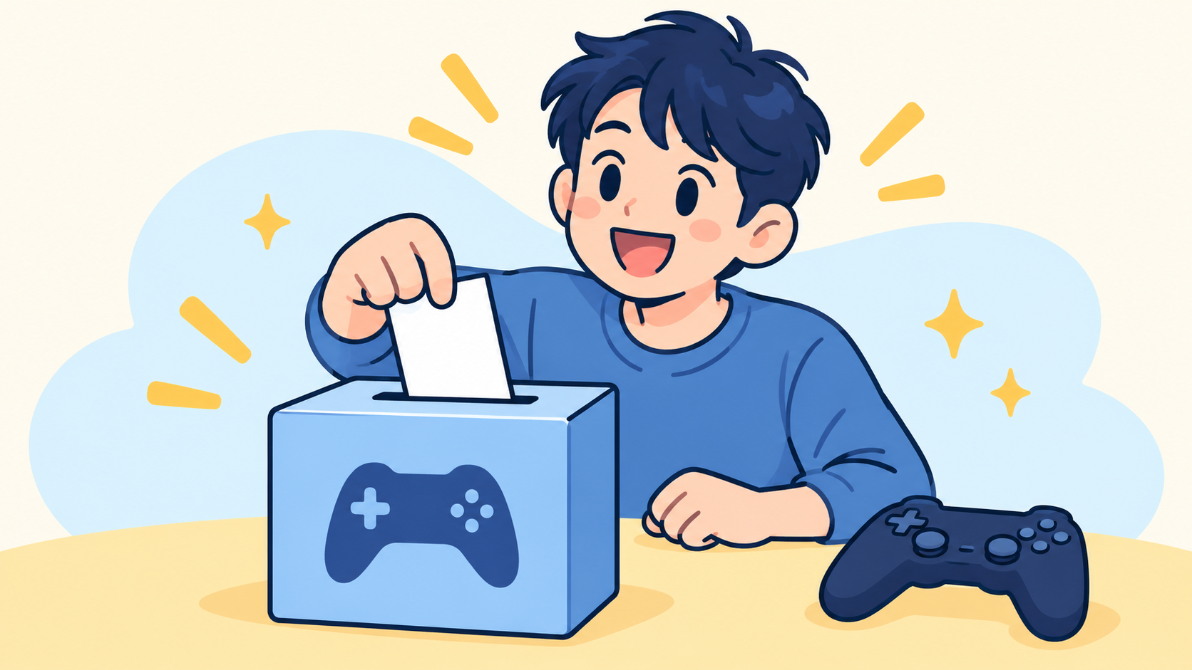 好きなゲームへの投票を表した架空のイメージ