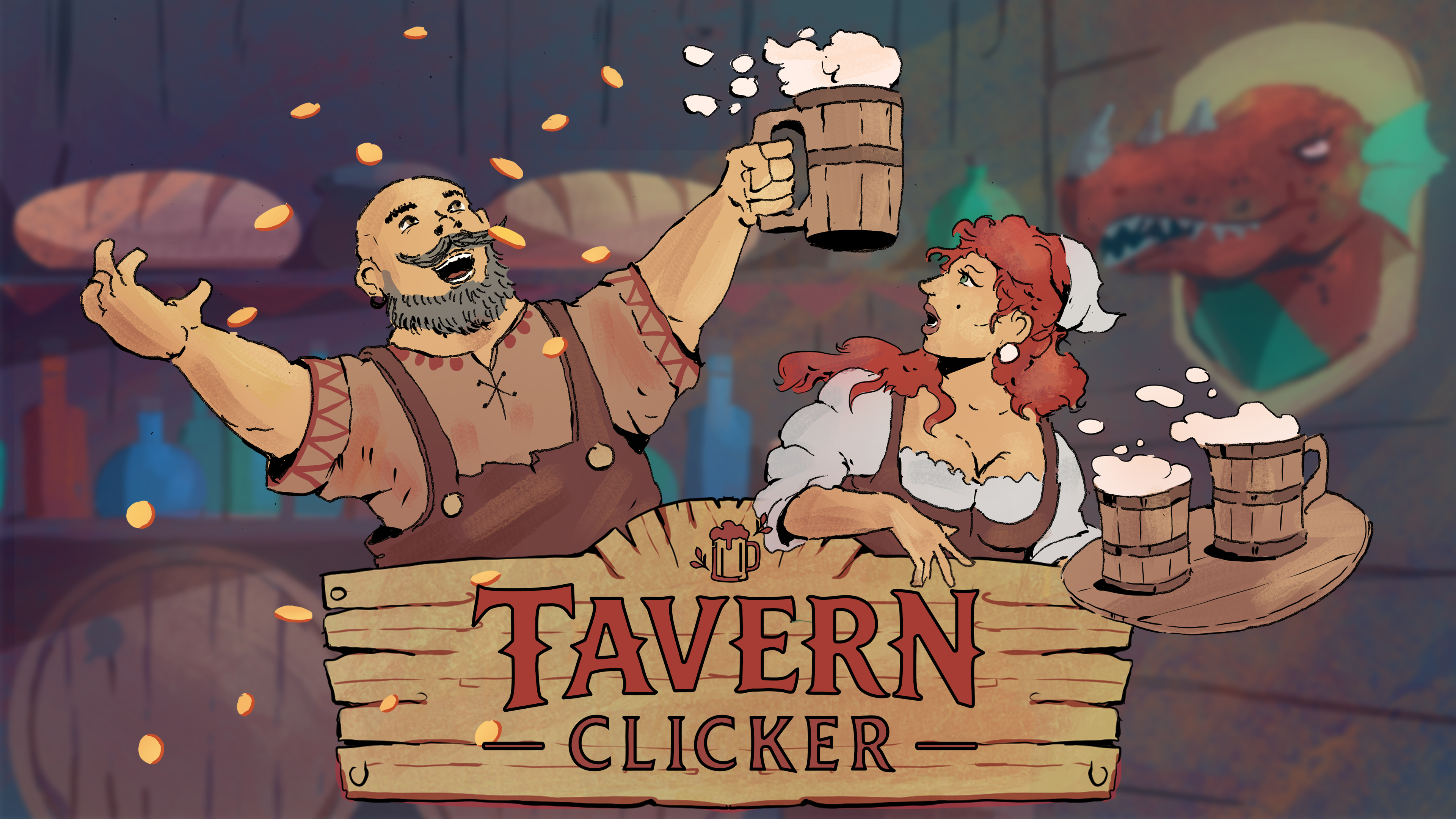 『Tavern Clicker』のキービジュアル。